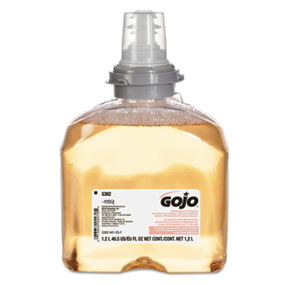 GOJO Premium Foam
Antibacterial Hand Wash,
Fresh Fruit Scent, 1200ml
GOJ536202
