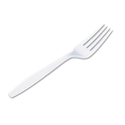 Dixie Plastic Tableware, Heavyweight Forks, White
