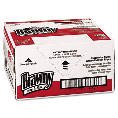 Brawny Dine-A-Max Food Prep/Bar Towels, 1/4-Fold