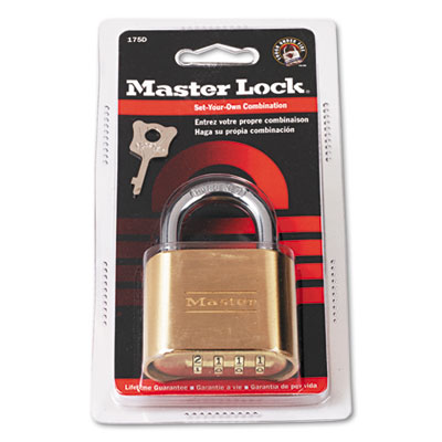 Master Lock Resettable Combination Padlock, 2&quot; wide,