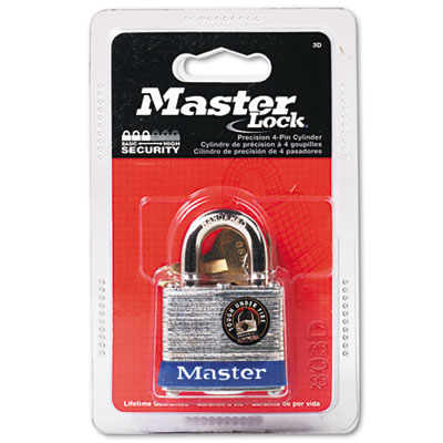 Master Lock Four-Pin Tumbler Lock, Steel Body, 1-1/2&quot;