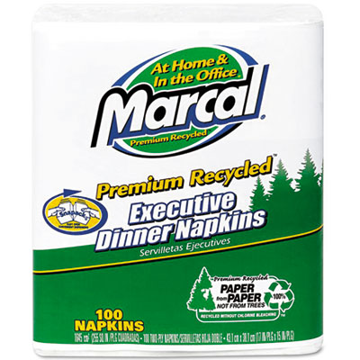 Marcal Executive Dinner Napkins, Twp-Ply, 17 x 15,