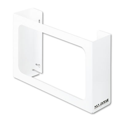 San Jamar White Enamel Disposable Glove Dispenser,