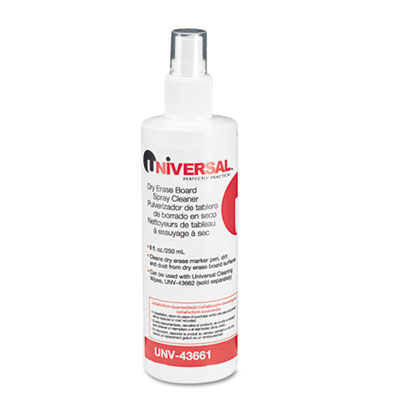 Universal Dry Erase Spray Cleaner, 8 oz. Spray Bottle