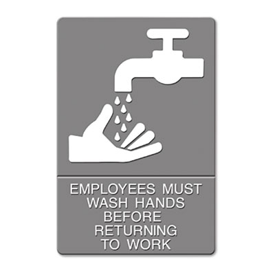 Headline Sign ADA Sign, &quot;Employees Must Wash Hands&quot;