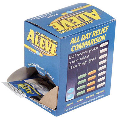 Aleve Naproxen Pain Reliever Tablets, Individually Wrapped