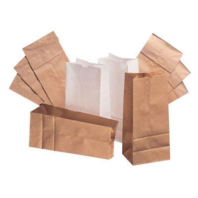General 10# Paper Bag, 35-lb Base Weight, White, 6-5/16 x