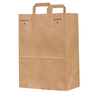 General 1/6 BBL 70# Paper Bag, E-Z Tote Handle Sack,
