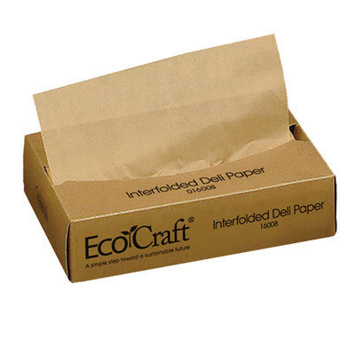 Bagcraft Papercon EcoCraft Interfolded Soy Wax Deli
