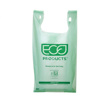Eco-Products Compostable Plastic Grocery Bags, 0.8mil,