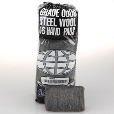 GMT Industrial-Quality Steel Wool Hand Pad, #2 Medium