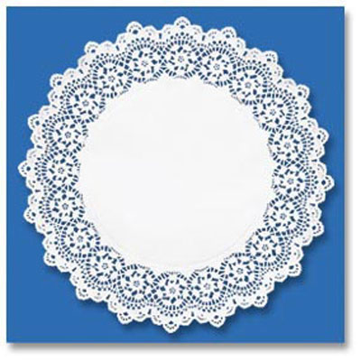 Hoffmaster Kenmore Lace Doilies, Round, 16&quot;, White