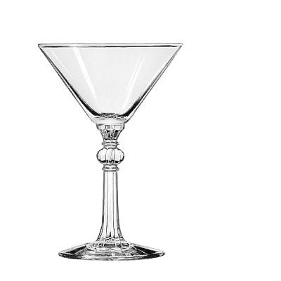 Libbey Faceted-Stem Cocktail Glasses, 6.5oz, 6&quot; Tall