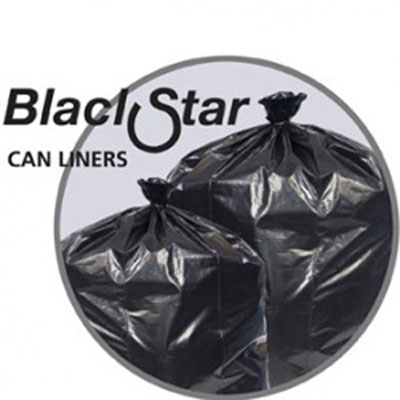 Penny Lane Black Star Low-Density Can Liners, 12-16