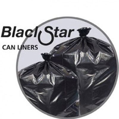 Penny Lane Black Star Low-Density Can Liners, 40-45
