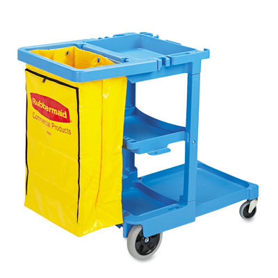 Rubbermaid Commercial Multi-Shelf Cleaning Cart, 3
