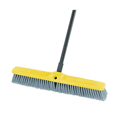 Rubbermaid Commercial Fine
Floor Sweeper, Styrene Fill,
24&quot; Brush, 3&quot; Bristles, Gray